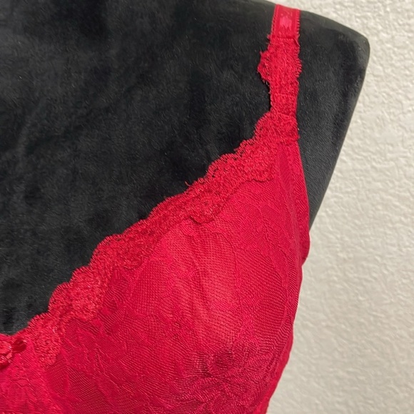 Secret Treasures Lace Underwire Bra - Red - Picture 3 of 6